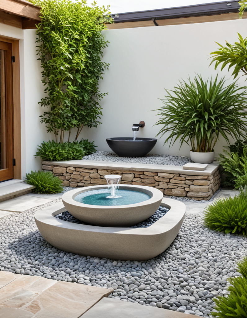 Water feature designed by J Mario Scapes LLC